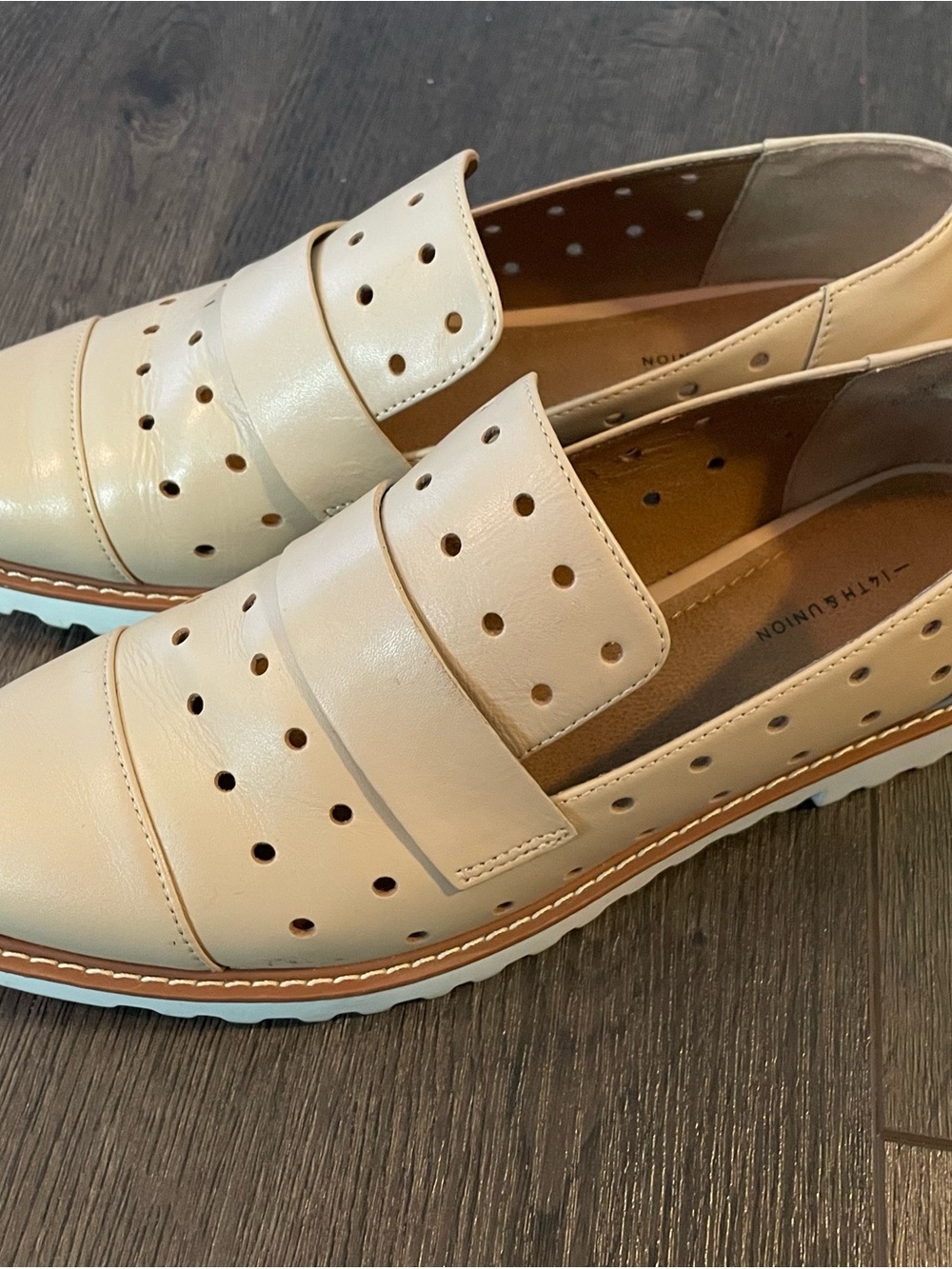 Women’ 14th & Union Perforated Leather Slip-On Loafers